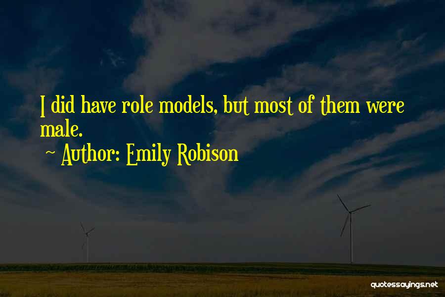 Emily Robison Quotes: I Did Have Role Models, But Most Of Them Were Male.