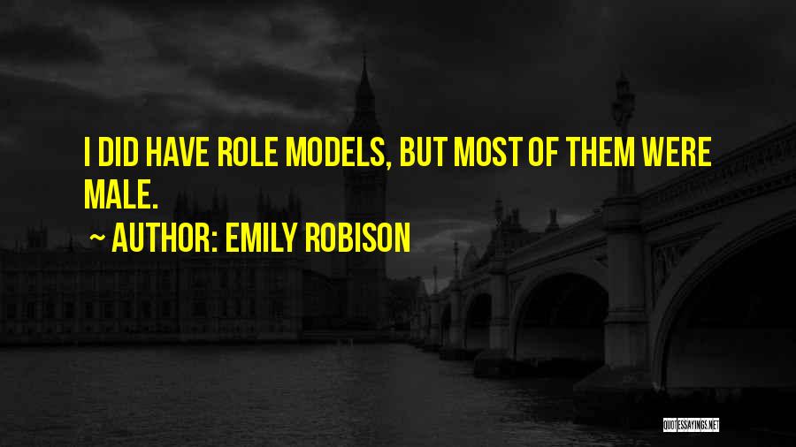 Emily Robison Quotes: I Did Have Role Models, But Most Of Them Were Male.