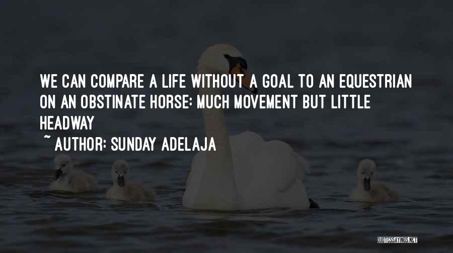 Sunday Adelaja Quotes: We Can Compare A Life Without A Goal To An Equestrian On An Obstinate Horse: Much Movement But Little Headway