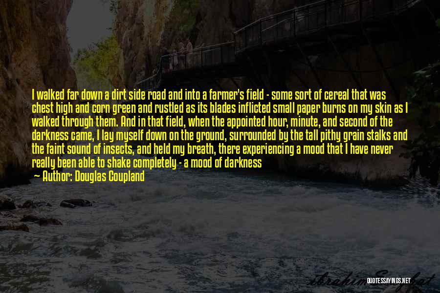 Douglas Coupland Quotes: I Walked Far Down A Dirt Side Road And Into A Farmer's Field - Some Sort Of Cereal That Was