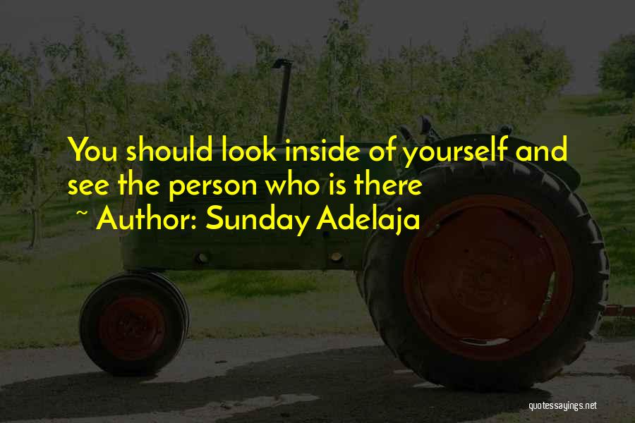 Sunday Adelaja Quotes: You Should Look Inside Of Yourself And See The Person Who Is There