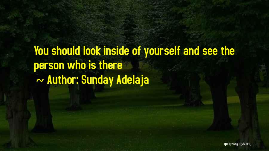 Sunday Adelaja Quotes: You Should Look Inside Of Yourself And See The Person Who Is There