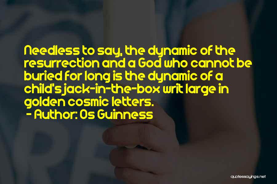 Os Guinness Quotes: Needless To Say, The Dynamic Of The Resurrection And A God Who Cannot Be Buried For Long Is The Dynamic