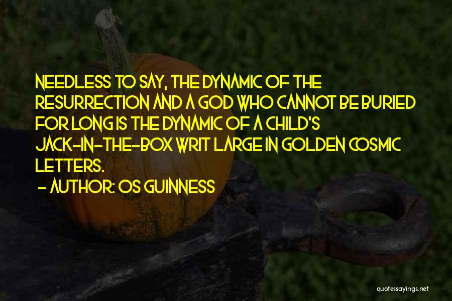 Os Guinness Quotes: Needless To Say, The Dynamic Of The Resurrection And A God Who Cannot Be Buried For Long Is The Dynamic