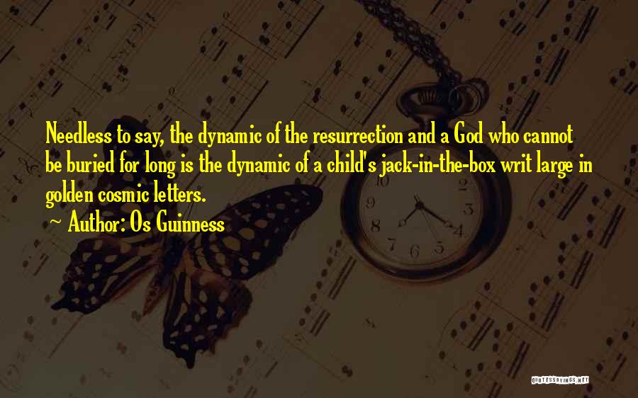 Os Guinness Quotes: Needless To Say, The Dynamic Of The Resurrection And A God Who Cannot Be Buried For Long Is The Dynamic