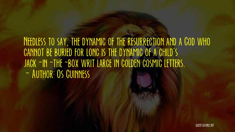 Os Guinness Quotes: Needless To Say, The Dynamic Of The Resurrection And A God Who Cannot Be Buried For Long Is The Dynamic