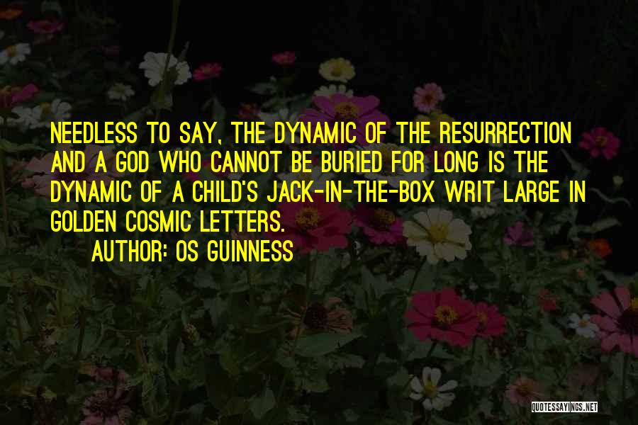 Os Guinness Quotes: Needless To Say, The Dynamic Of The Resurrection And A God Who Cannot Be Buried For Long Is The Dynamic