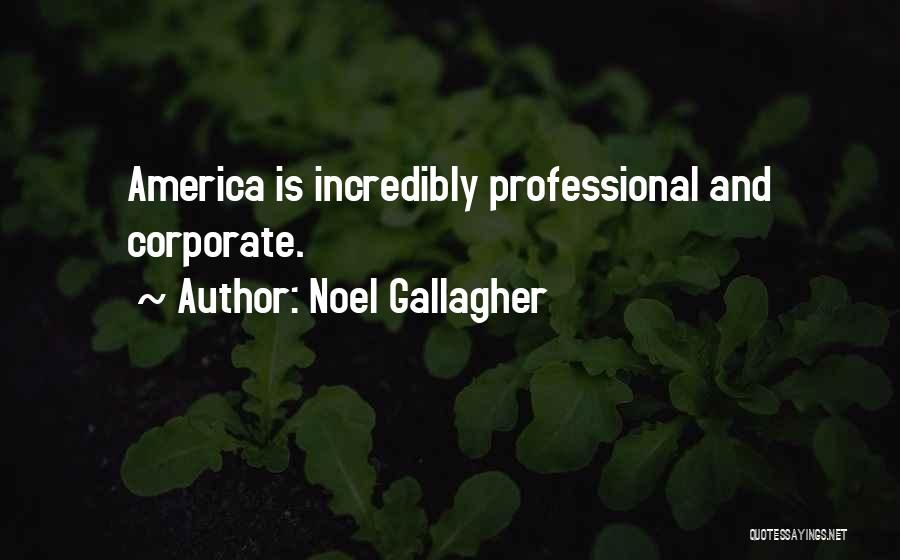 Noel Gallagher Quotes: America Is Incredibly Professional And Corporate.