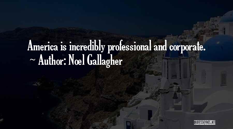Noel Gallagher Quotes: America Is Incredibly Professional And Corporate.