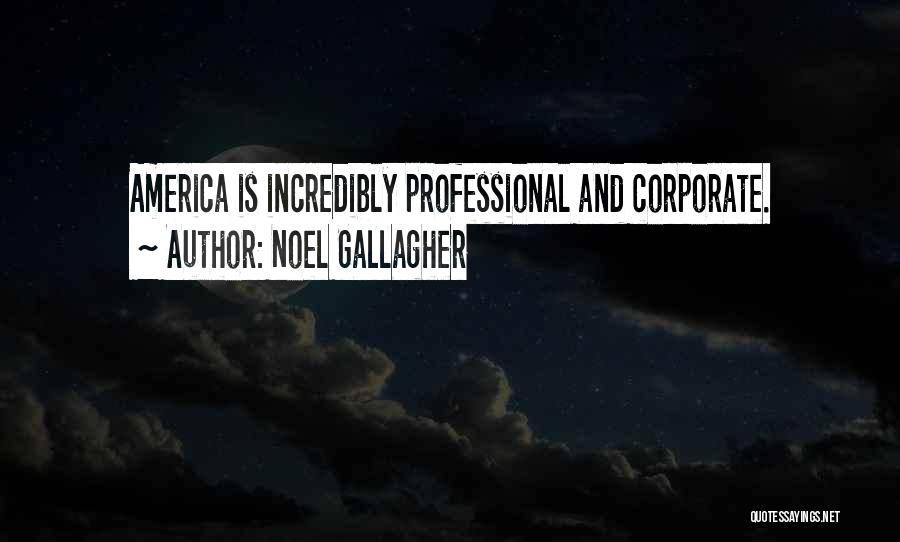 Noel Gallagher Quotes: America Is Incredibly Professional And Corporate.