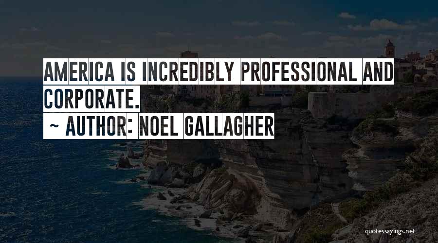 Noel Gallagher Quotes: America Is Incredibly Professional And Corporate.