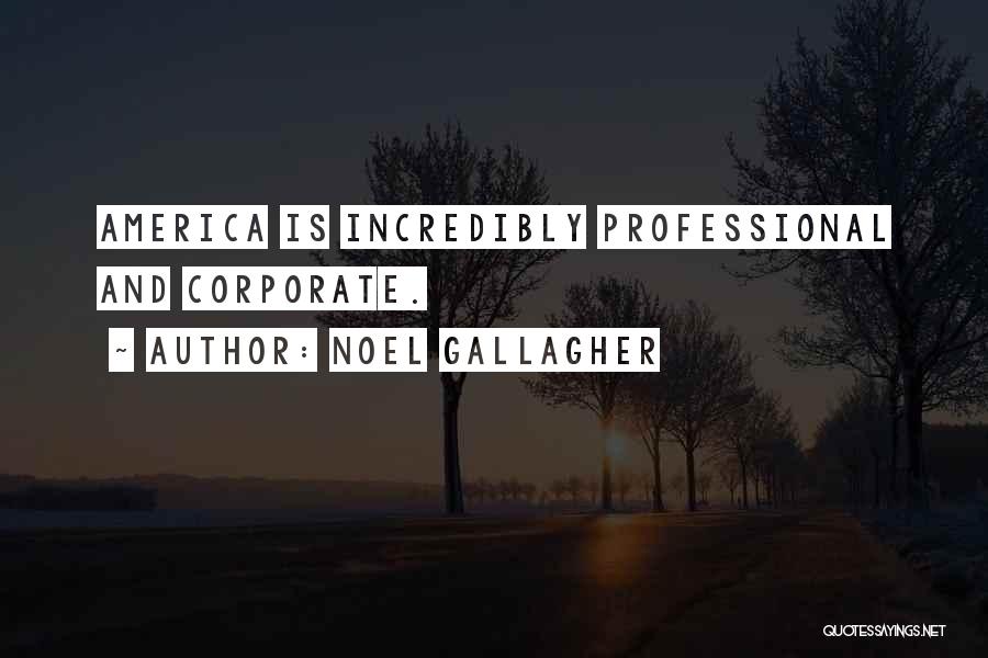 Noel Gallagher Quotes: America Is Incredibly Professional And Corporate.