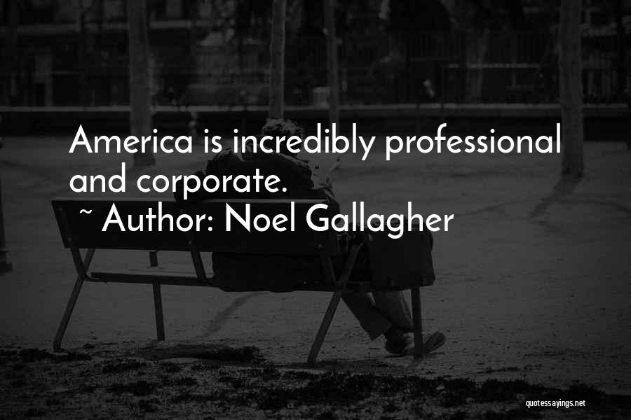 Noel Gallagher Quotes: America Is Incredibly Professional And Corporate.