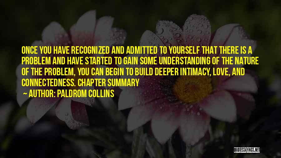 Paldrom Collins Quotes: Once You Have Recognized And Admitted To Yourself That There Is A Problem And Have Started To Gain Some Understanding