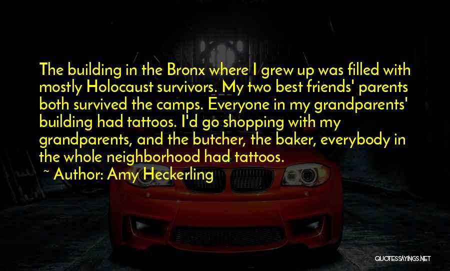 Amy Heckerling Quotes: The Building In The Bronx Where I Grew Up Was Filled With Mostly Holocaust Survivors. My Two Best Friends' Parents