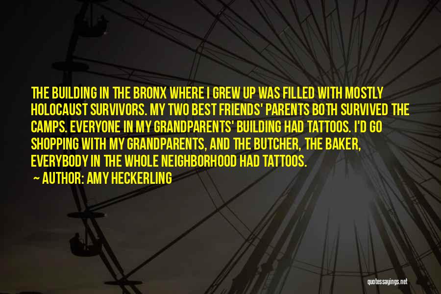 Amy Heckerling Quotes: The Building In The Bronx Where I Grew Up Was Filled With Mostly Holocaust Survivors. My Two Best Friends' Parents