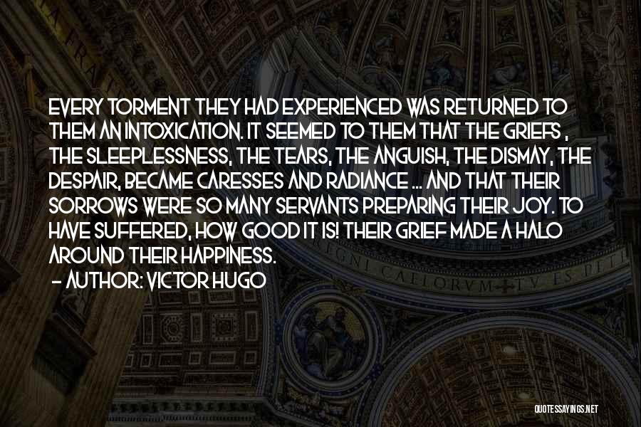 Victor Hugo Quotes: Every Torment They Had Experienced Was Returned To Them An Intoxication. It Seemed To Them That The Griefs , The