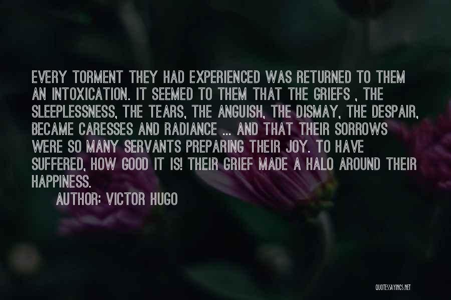 Victor Hugo Quotes: Every Torment They Had Experienced Was Returned To Them An Intoxication. It Seemed To Them That The Griefs , The