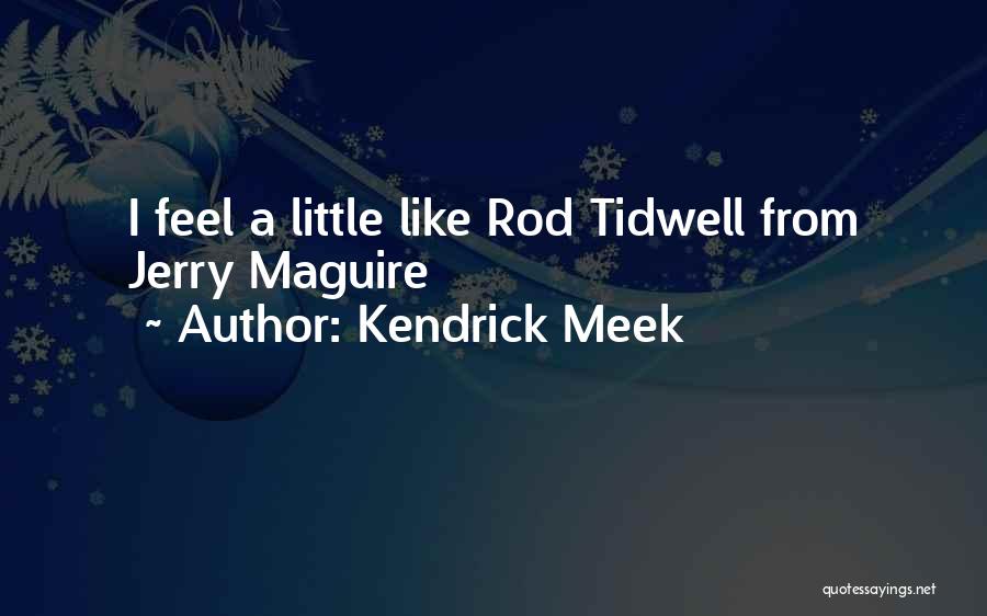 Kendrick Meek Quotes: I Feel A Little Like Rod Tidwell From Jerry Maguire