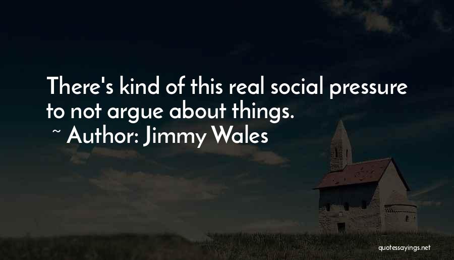 Jimmy Wales Quotes: There's Kind Of This Real Social Pressure To Not Argue About Things.