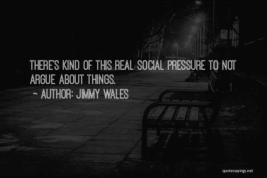 Jimmy Wales Quotes: There's Kind Of This Real Social Pressure To Not Argue About Things.