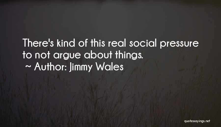 Jimmy Wales Quotes: There's Kind Of This Real Social Pressure To Not Argue About Things.