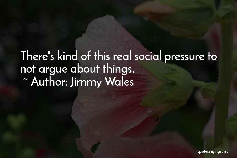 Jimmy Wales Quotes: There's Kind Of This Real Social Pressure To Not Argue About Things.