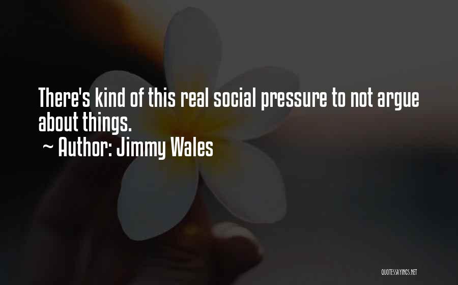 Jimmy Wales Quotes: There's Kind Of This Real Social Pressure To Not Argue About Things.