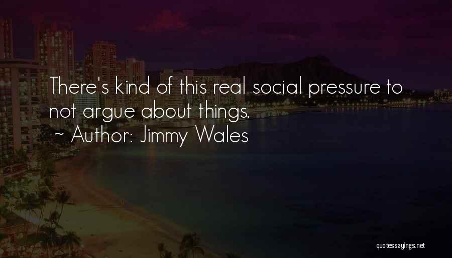 Jimmy Wales Quotes: There's Kind Of This Real Social Pressure To Not Argue About Things.