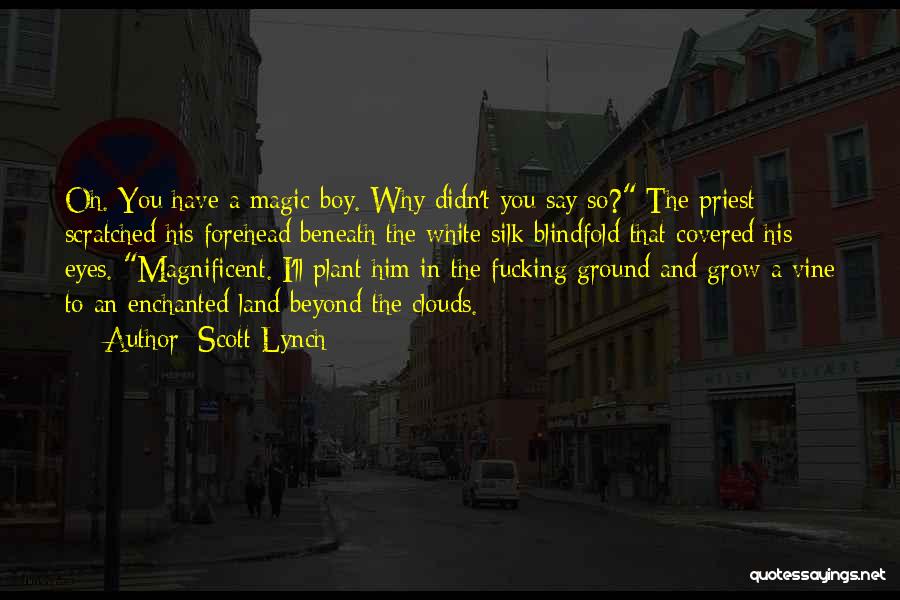 Scott Lynch Quotes: Oh. You Have A Magic Boy. Why Didn't You Say So? The Priest Scratched His Forehead Beneath The White Silk