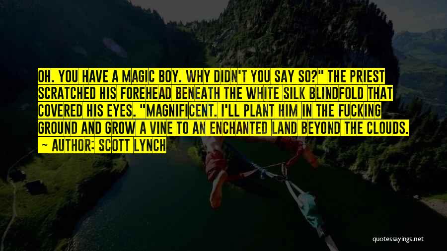Scott Lynch Quotes: Oh. You Have A Magic Boy. Why Didn't You Say So? The Priest Scratched His Forehead Beneath The White Silk