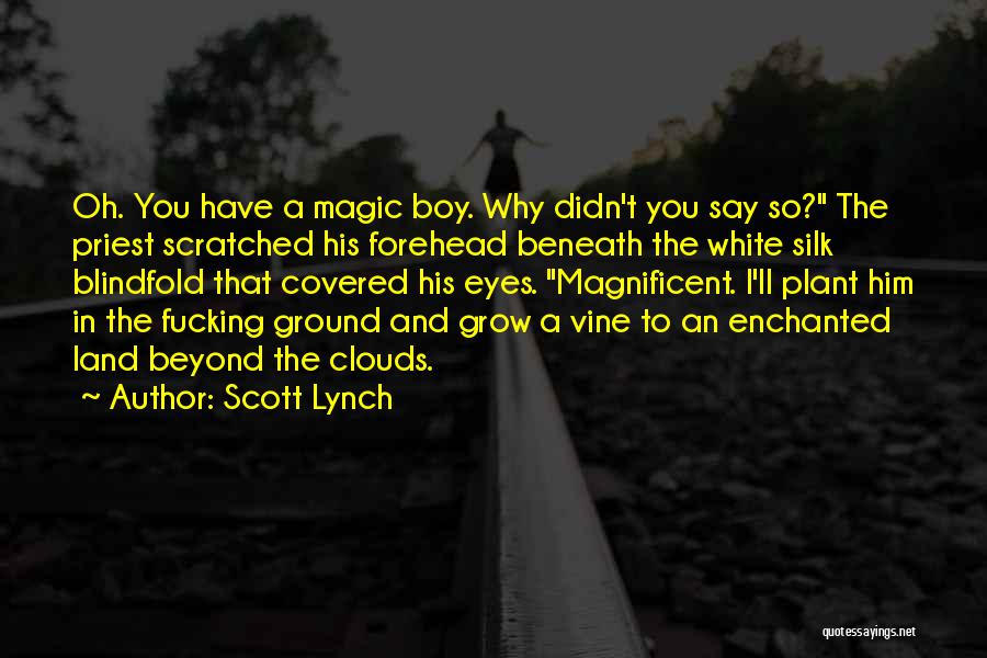 Scott Lynch Quotes: Oh. You Have A Magic Boy. Why Didn't You Say So? The Priest Scratched His Forehead Beneath The White Silk