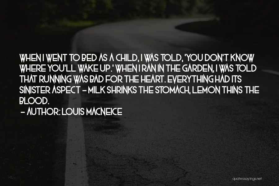 Louis MacNeice Quotes: When I Went To Bed As A Child, I Was Told, 'you Don't Know Where You'll Wake Up.' When I