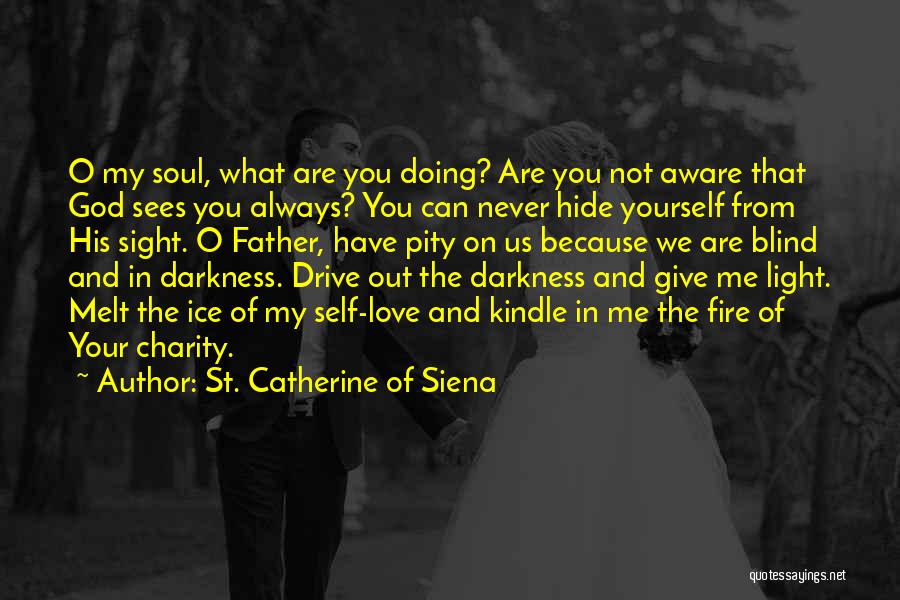 St. Catherine Of Siena Quotes: O My Soul, What Are You Doing? Are You Not Aware That God Sees You Always? You Can Never Hide