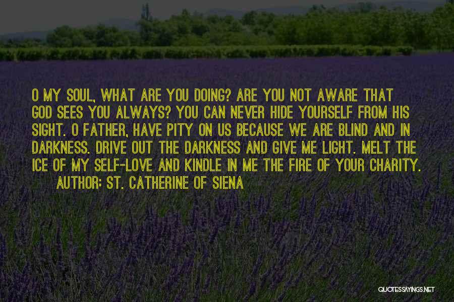 St. Catherine Of Siena Quotes: O My Soul, What Are You Doing? Are You Not Aware That God Sees You Always? You Can Never Hide