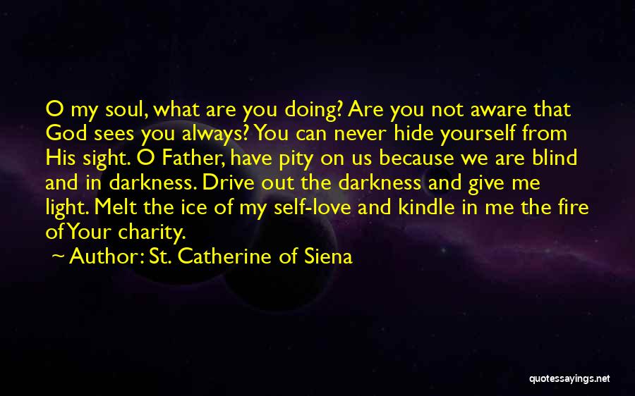 St. Catherine Of Siena Quotes: O My Soul, What Are You Doing? Are You Not Aware That God Sees You Always? You Can Never Hide