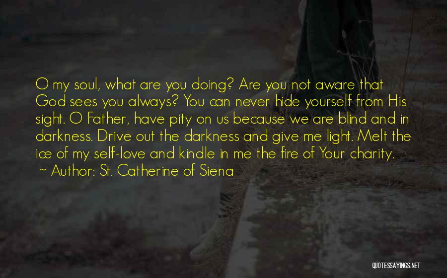 St. Catherine Of Siena Quotes: O My Soul, What Are You Doing? Are You Not Aware That God Sees You Always? You Can Never Hide