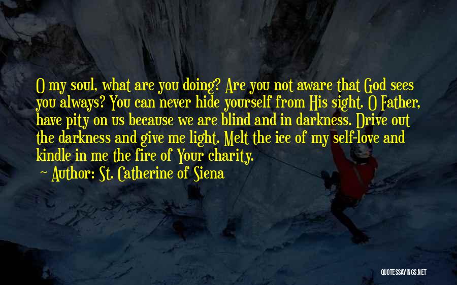 St. Catherine Of Siena Quotes: O My Soul, What Are You Doing? Are You Not Aware That God Sees You Always? You Can Never Hide