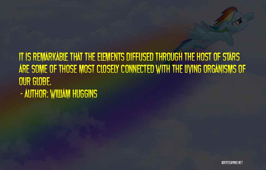 William Huggins Quotes: It Is Remarkable That The Elements Diffused Through The Host Of Stars Are Some Of Those Most Closely Connected With