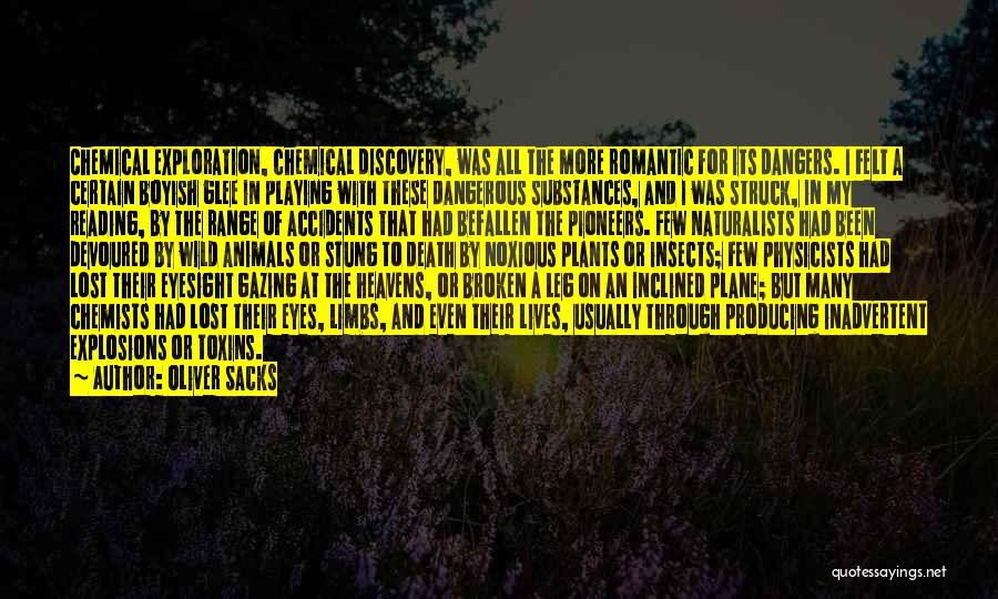 Oliver Sacks Quotes: Chemical Exploration, Chemical Discovery, Was All The More Romantic For Its Dangers. I Felt A Certain Boyish Glee In Playing