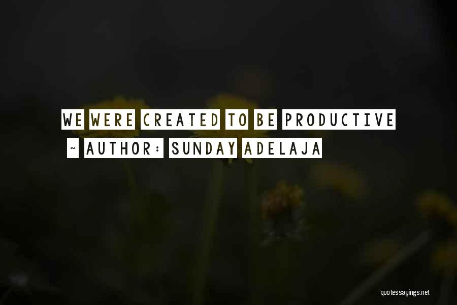 Sunday Adelaja Quotes: We Were Created To Be Productive