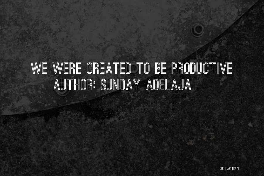 Sunday Adelaja Quotes: We Were Created To Be Productive