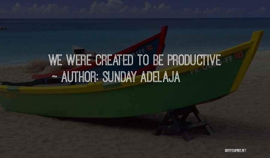 Sunday Adelaja Quotes: We Were Created To Be Productive