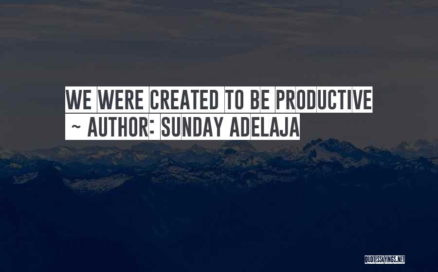 Sunday Adelaja Quotes: We Were Created To Be Productive