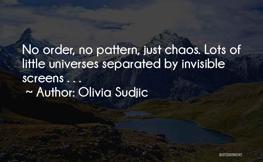 Olivia Sudjic Quotes: No Order, No Pattern, Just Chaos. Lots Of Little Universes Separated By Invisible Screens . . .