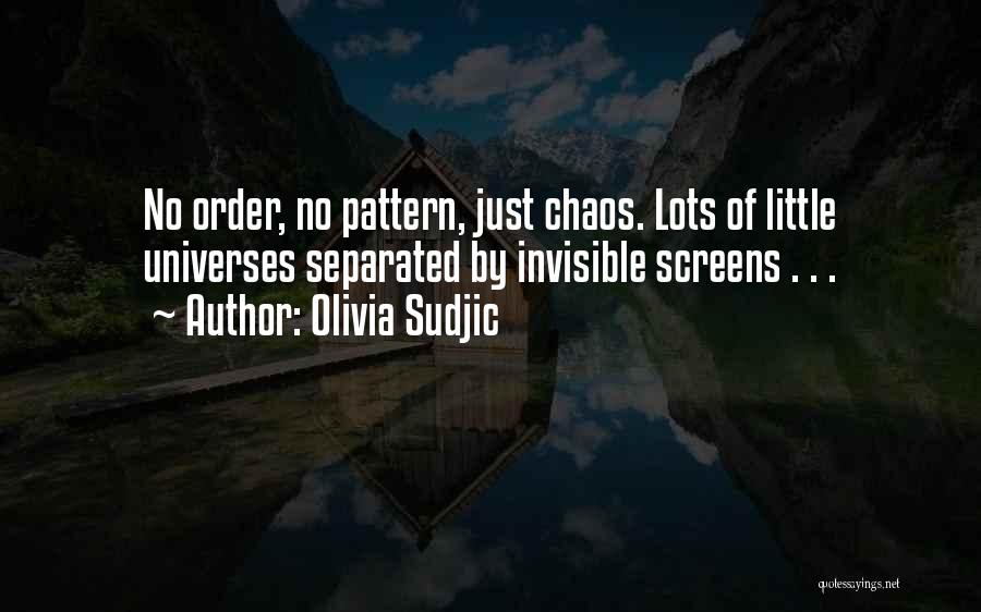 Olivia Sudjic Quotes: No Order, No Pattern, Just Chaos. Lots Of Little Universes Separated By Invisible Screens . . .