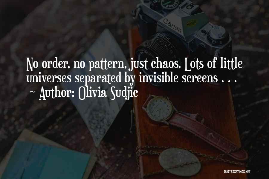 Olivia Sudjic Quotes: No Order, No Pattern, Just Chaos. Lots Of Little Universes Separated By Invisible Screens . . .