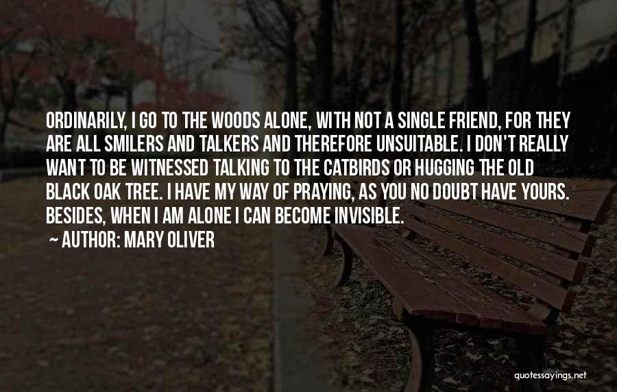 Mary Oliver Quotes: Ordinarily, I Go To The Woods Alone, With Not A Single Friend, For They Are All Smilers And Talkers And