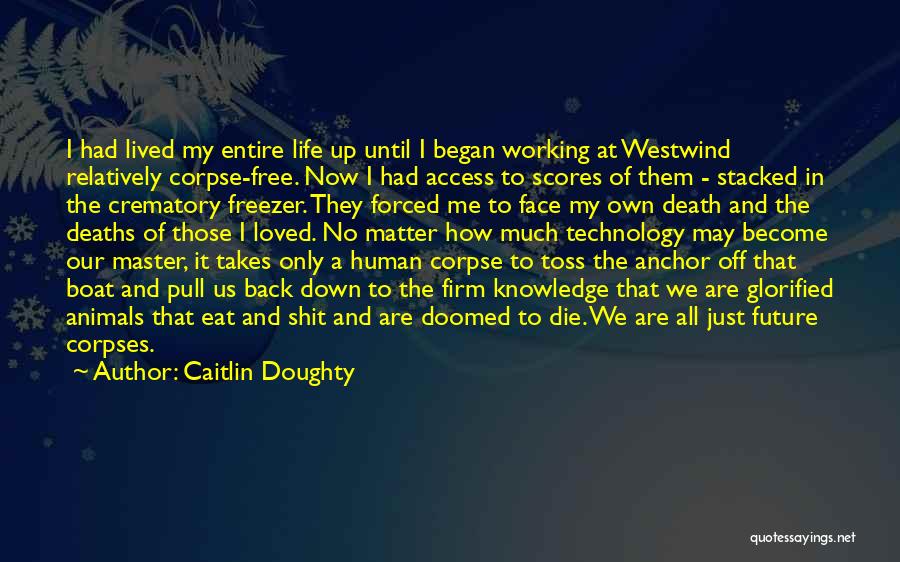 Caitlin Doughty Quotes: I Had Lived My Entire Life Up Until I Began Working At Westwind Relatively Corpse-free. Now I Had Access To