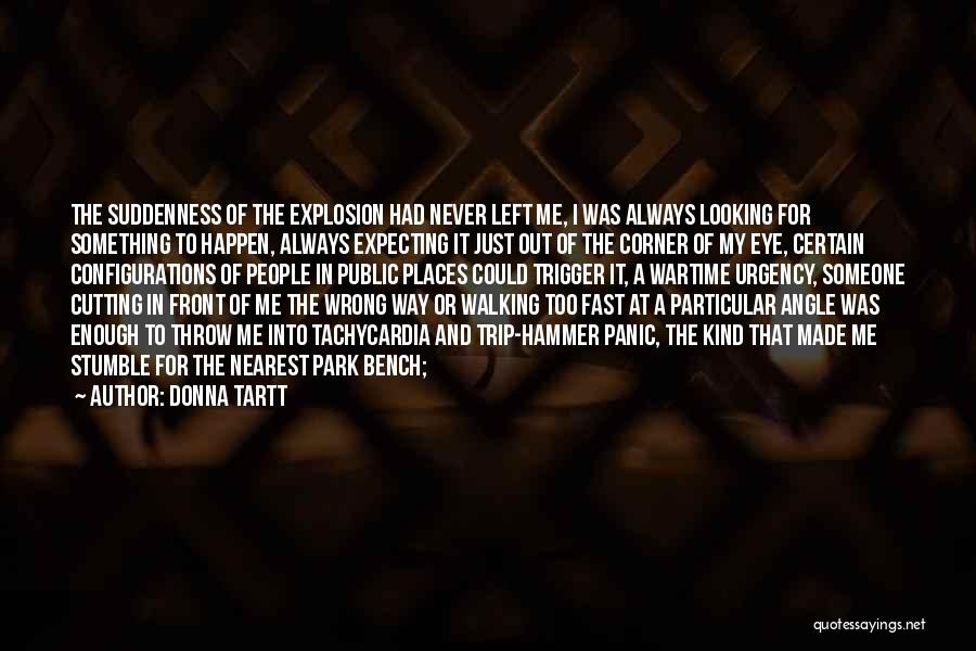 Donna Tartt Quotes: The Suddenness Of The Explosion Had Never Left Me, I Was Always Looking For Something To Happen, Always Expecting It